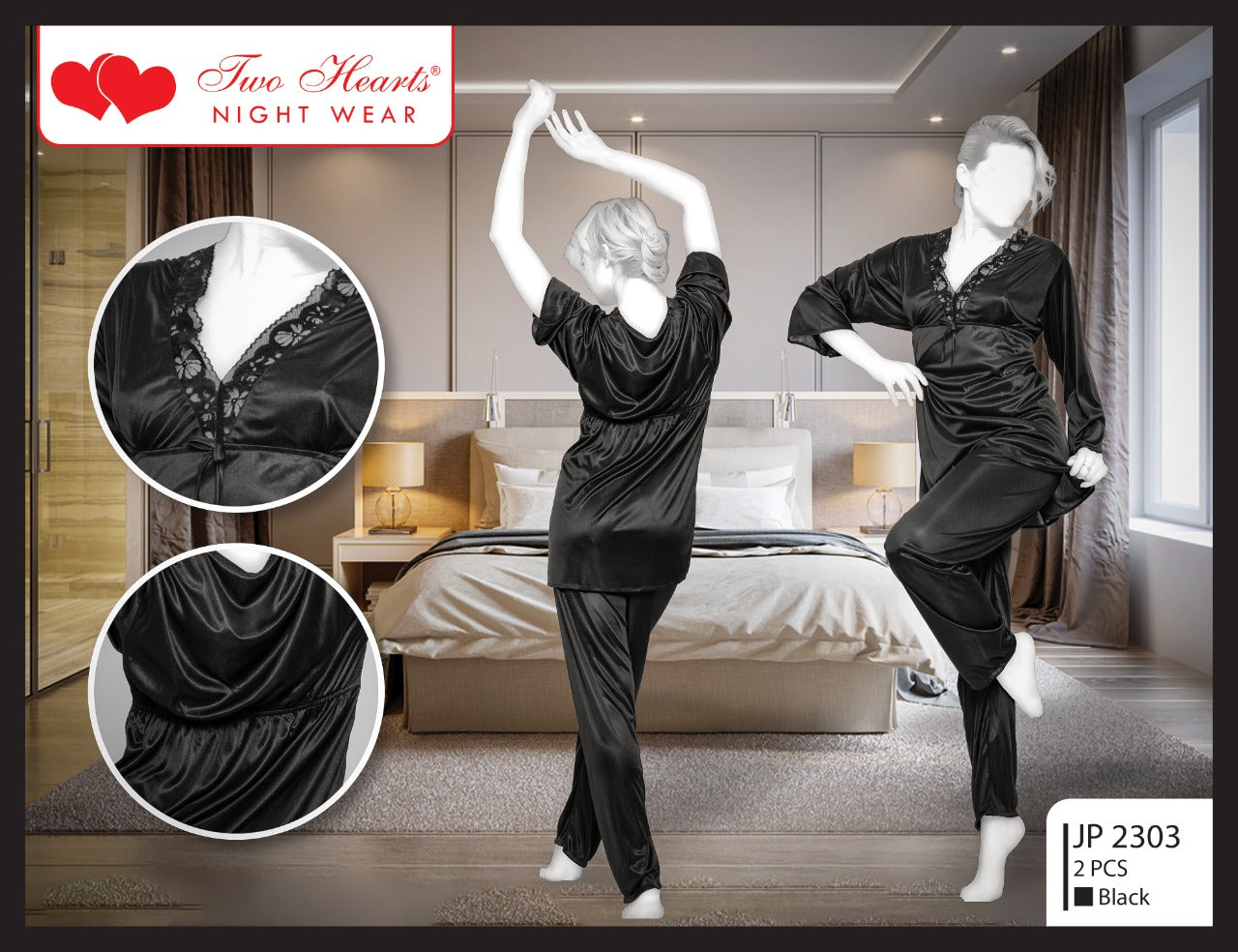 2 Piece Silk Satin Set