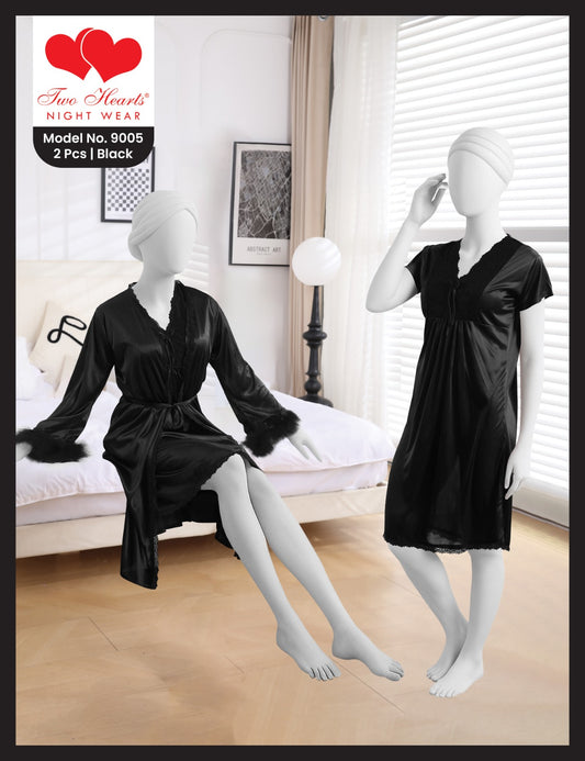 Silk Romance Nightwear Set - 2 Piece