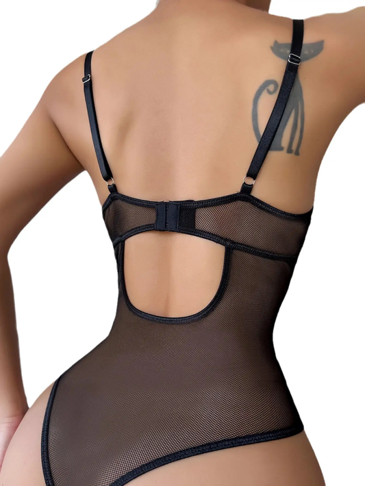 Leopard Temptation Mesh Bodysuit