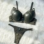 Valkyrie Leather Bra Set