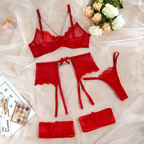 SD - Luxury Mesh Garter Set with Bra & Panty – Suha Desires