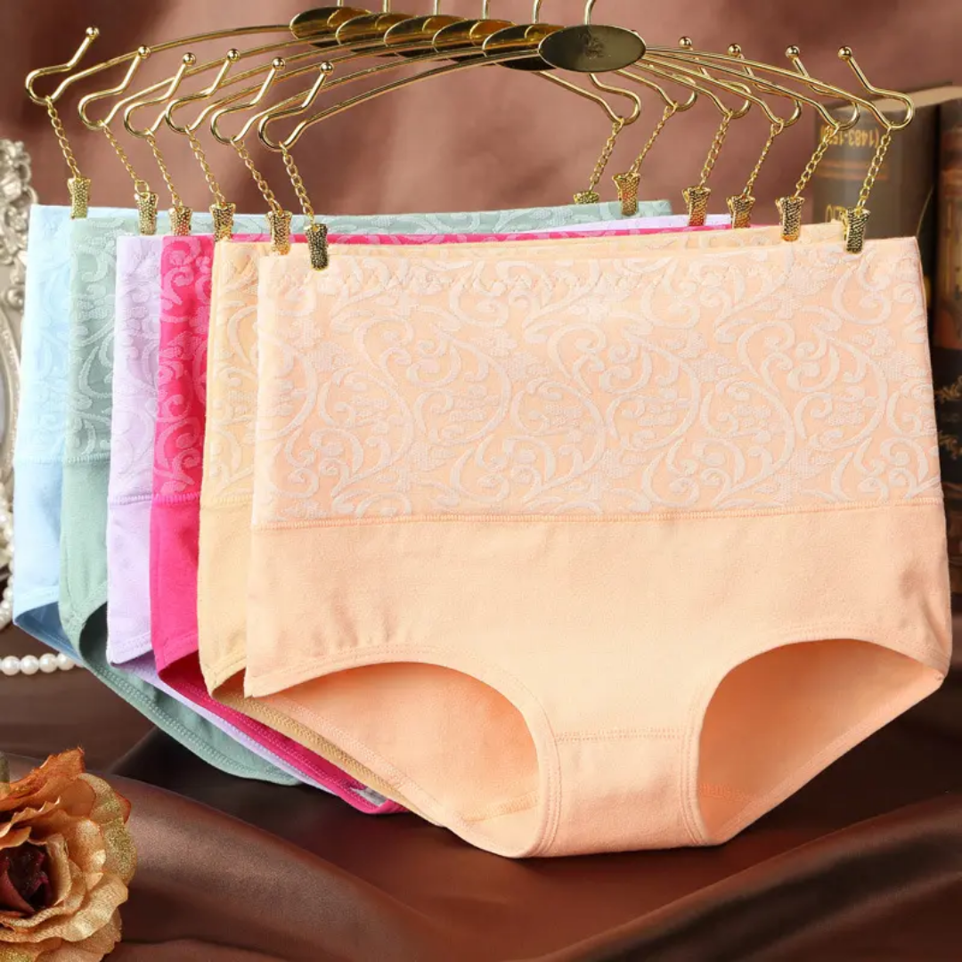 Elegant High-Waist Cotton Panties – Comfort & Style Combined