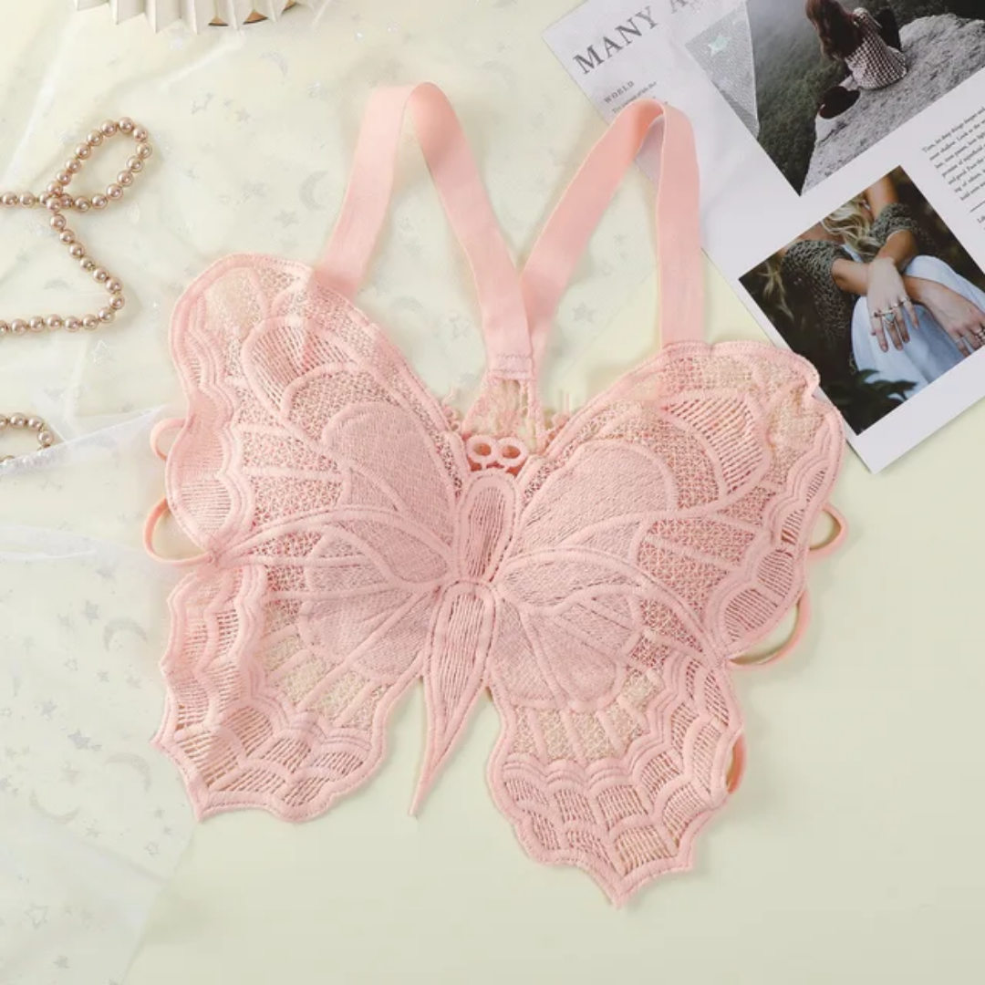 Butterfly Padded Lace Bra