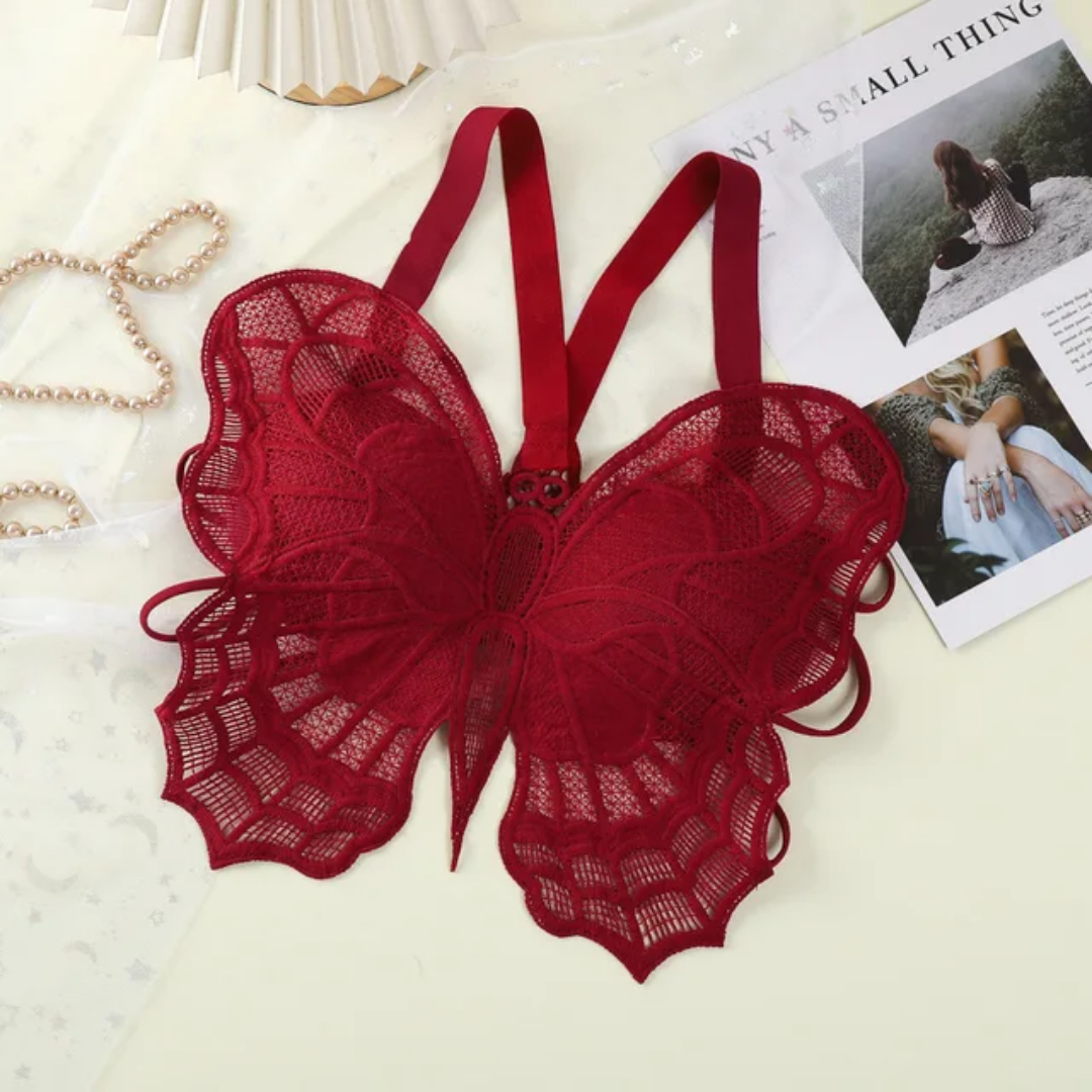 Butterfly Padded Lace Bra