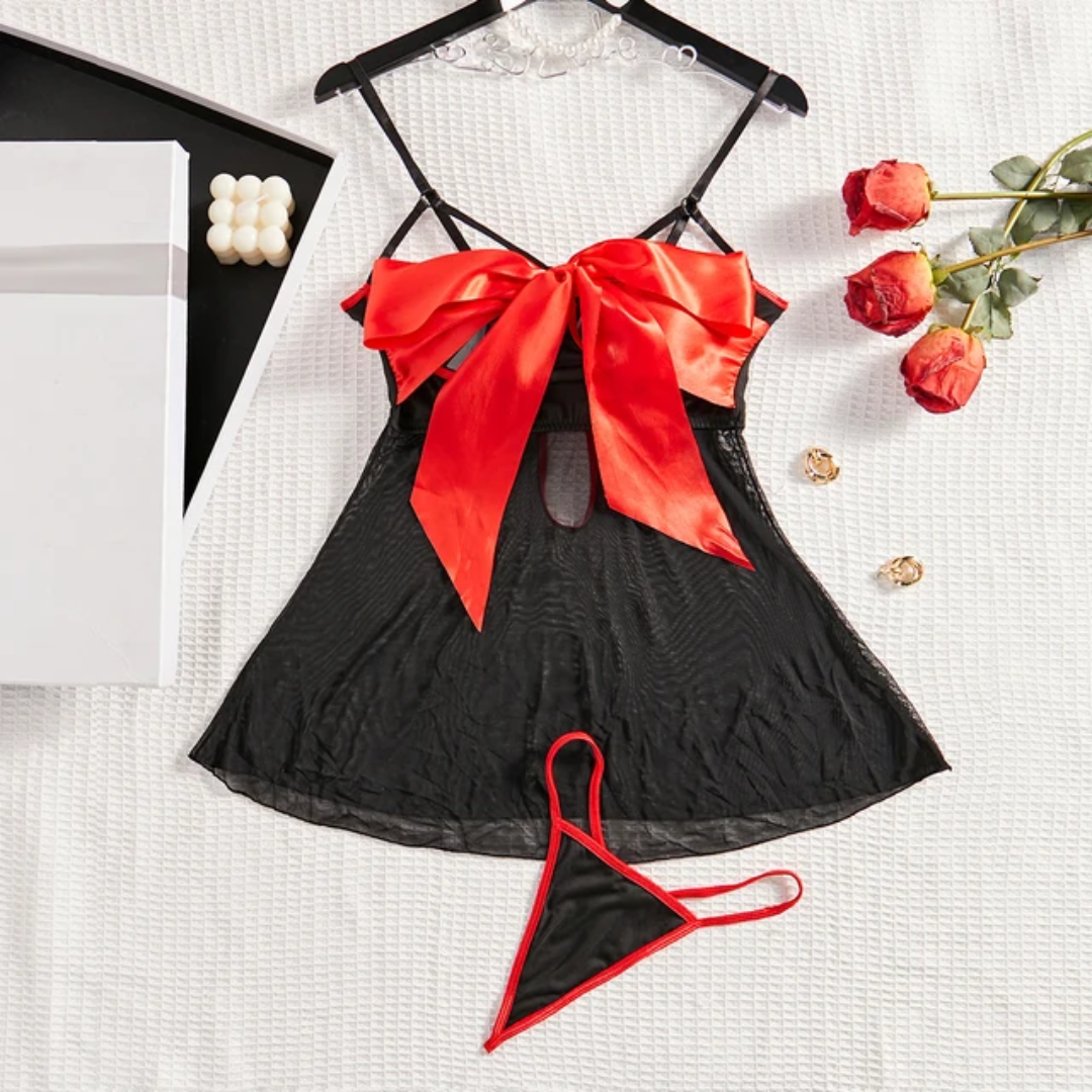 Gift Wrapped Babydoll Lingerie Set – 2 Piece