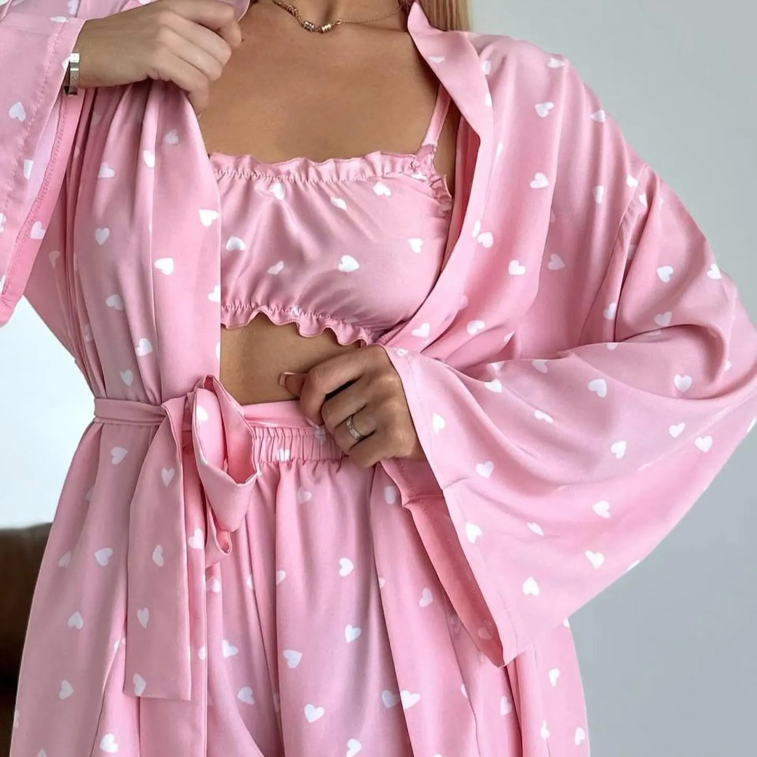 Sweetheart Satin Nightwear Set