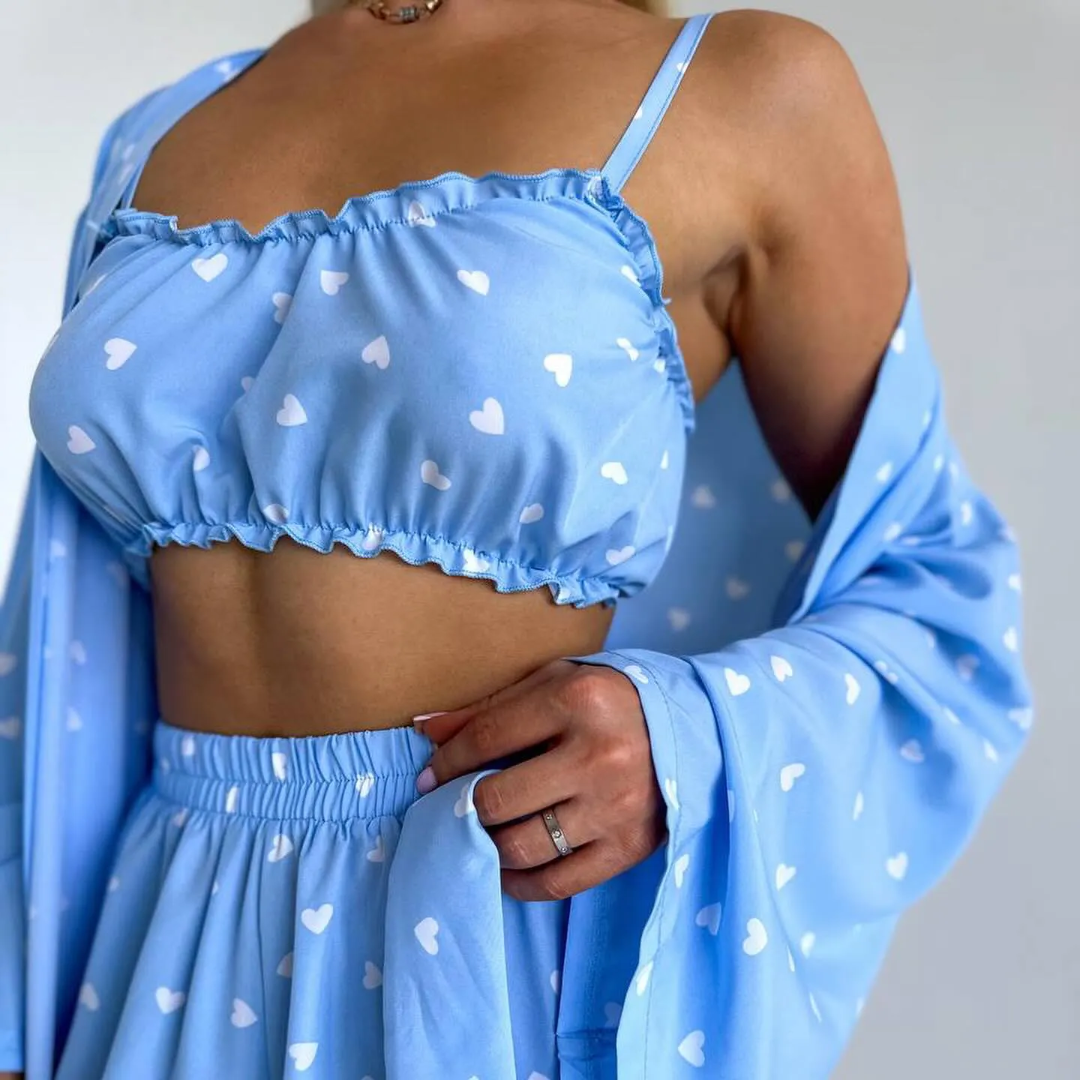 Sweetheart Satin Nightwear Set