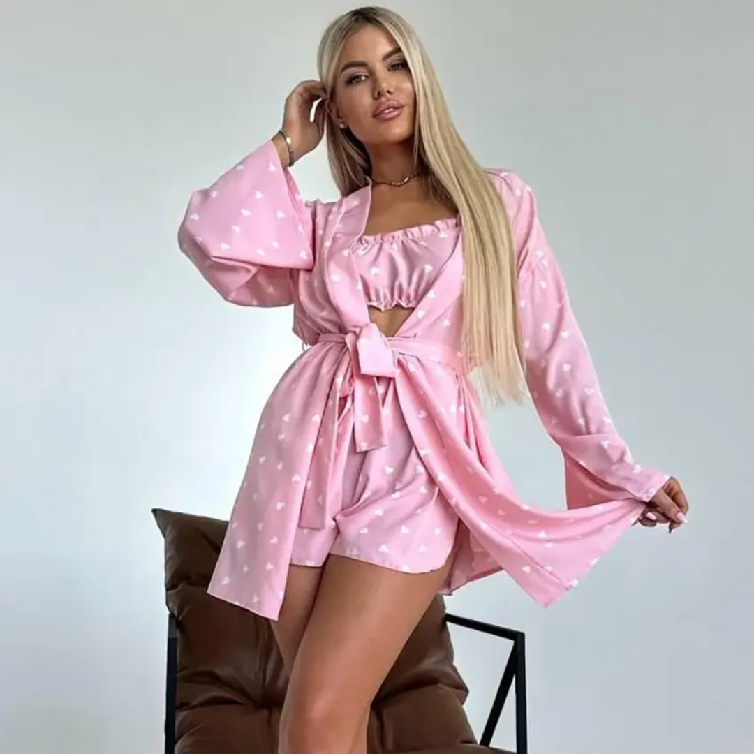Sweetheart Satin Nightwear Set