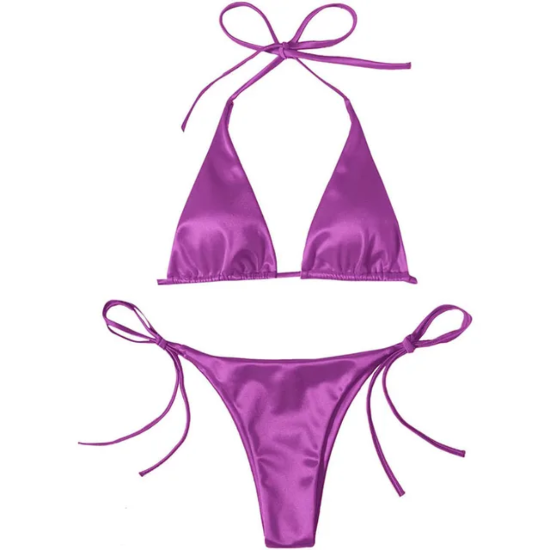 Triangle Silk Bikini – Luxury Shamoz Silk Swimwear