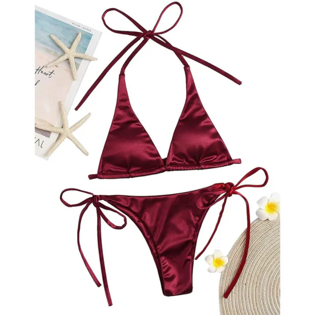 Triangle Silk Bikini – Luxury Shamoz Silk Swimwear