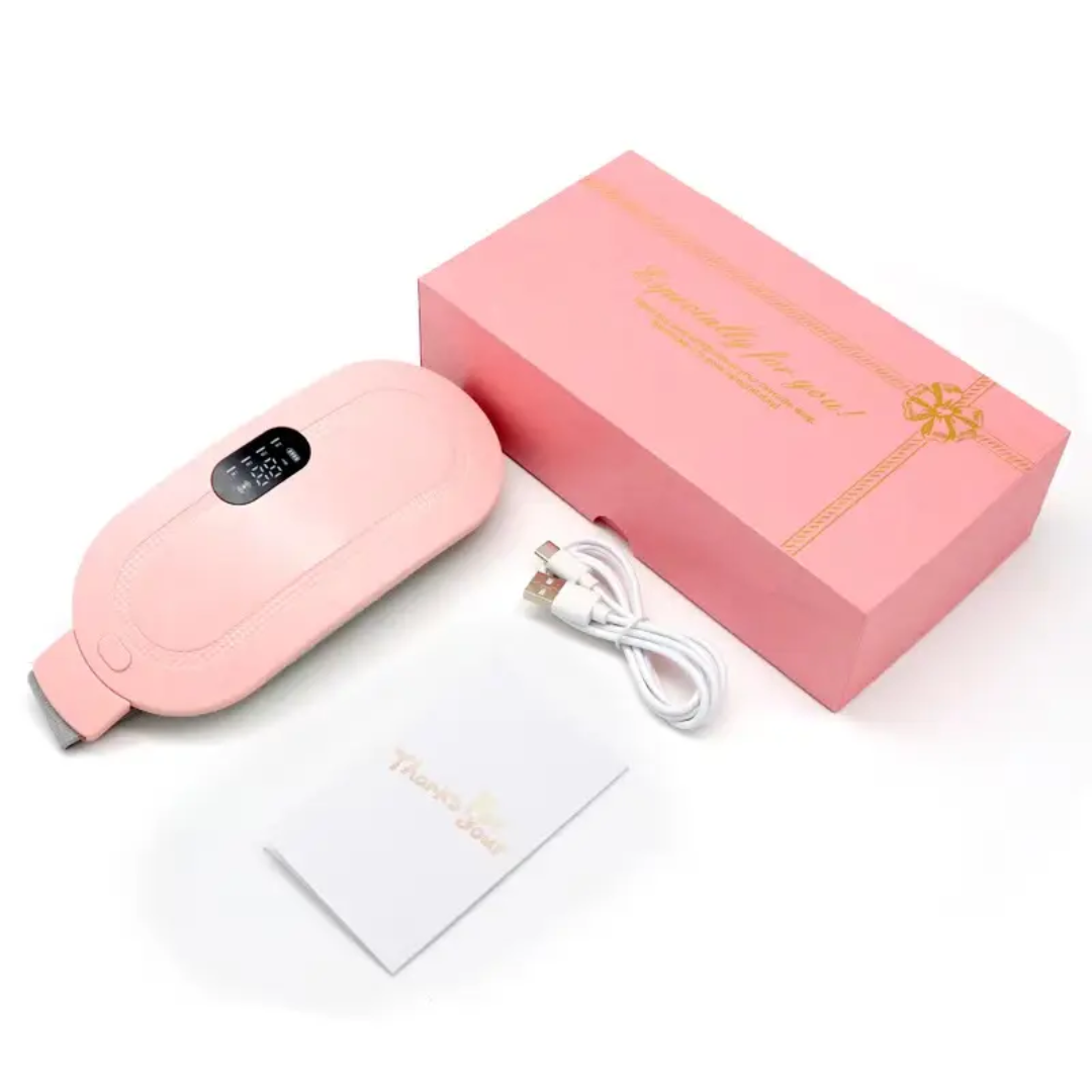 Soothing Heat & Vibration Menstrual Cramp Massager – Instant Relief for Period Pain