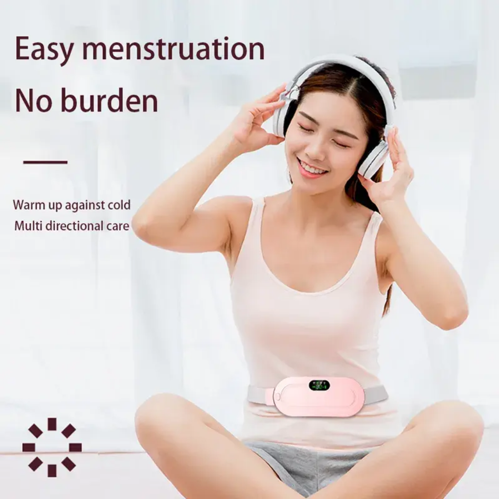 Soothing Heat & Vibration Menstrual Cramp Massager – Instant Relief for Period Pain