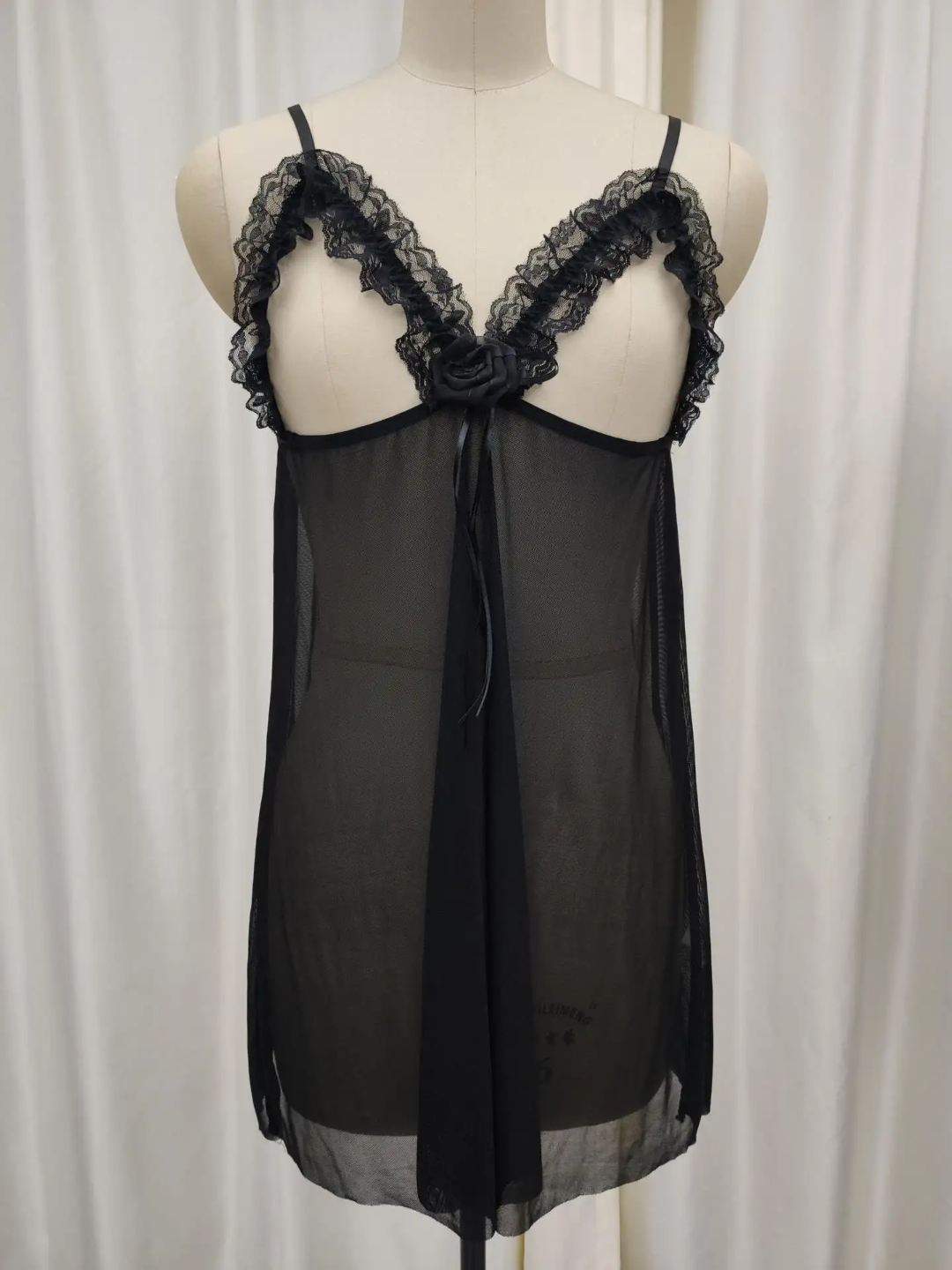 Sheer Open-Bust Babydoll Lingerie Set