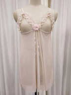 Sheer Open-Bust Babydoll Lingerie Set