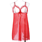 Sheer Open-Bust Babydoll Lingerie Set