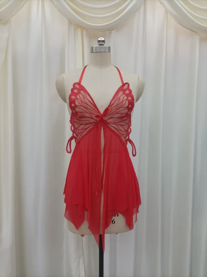 Butterfly Sheer Lingerie Dress