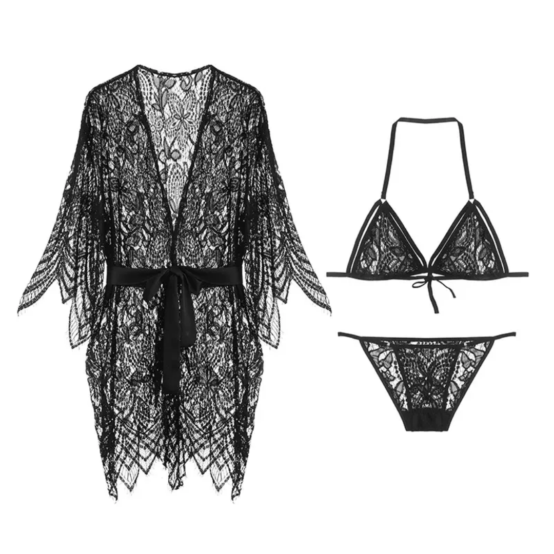 Scarlet Lace 3-Piece Intimate Set