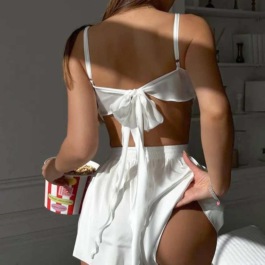 Silk Tie-Back Nightwear Set