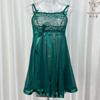 Ethereal Lace & Sheer Mesh Babydoll Lingerie Set