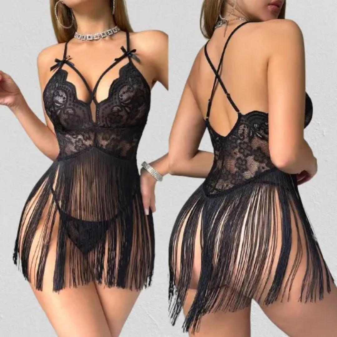 SD-Midnight Rhythm Intricate Lace Fringe Teddy