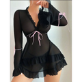 SD - Aria Sheer Mesh Flared Set