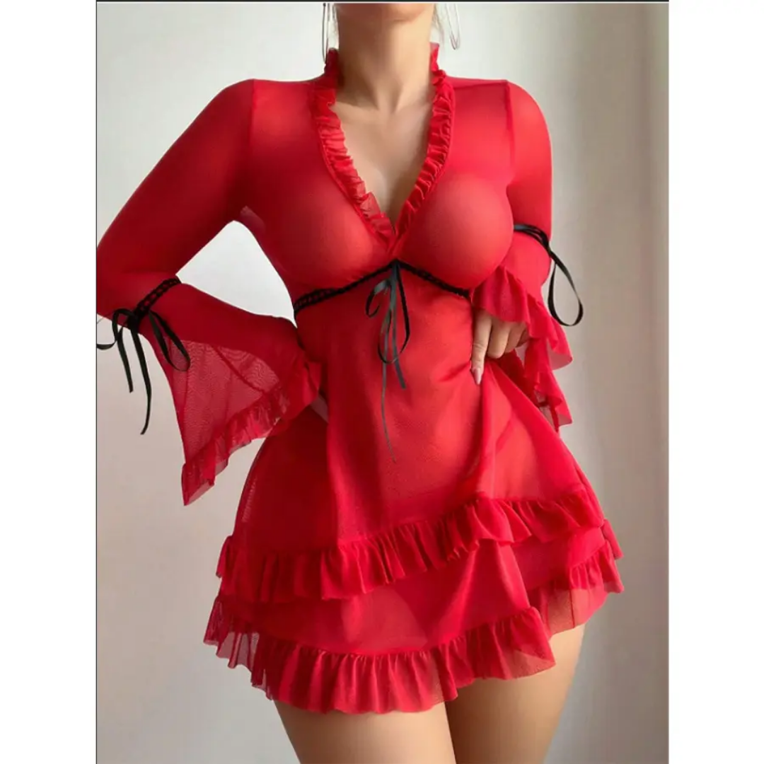SD - Aria Sheer Mesh Flared Set