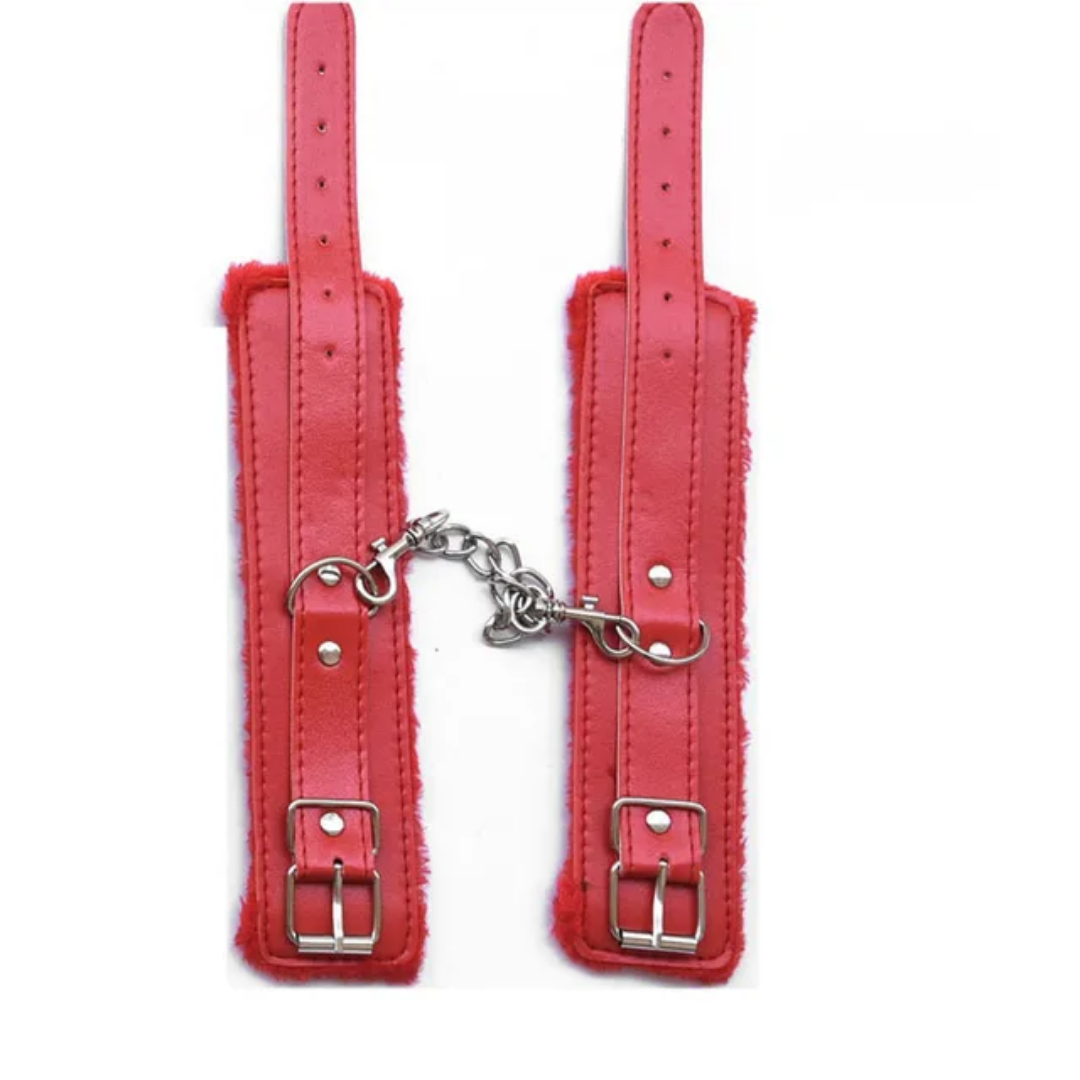 Premium Faux Leather Plush-Lined Wrist Restraints – Adjustable Comfort Cuffs