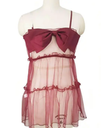 SD - Amour Bow Sheer Babydoll Set