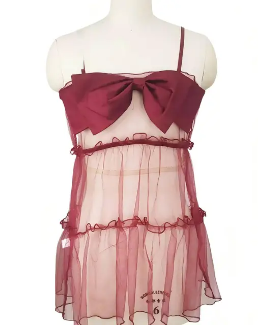 SD - Amour Bow Sheer Babydoll Set