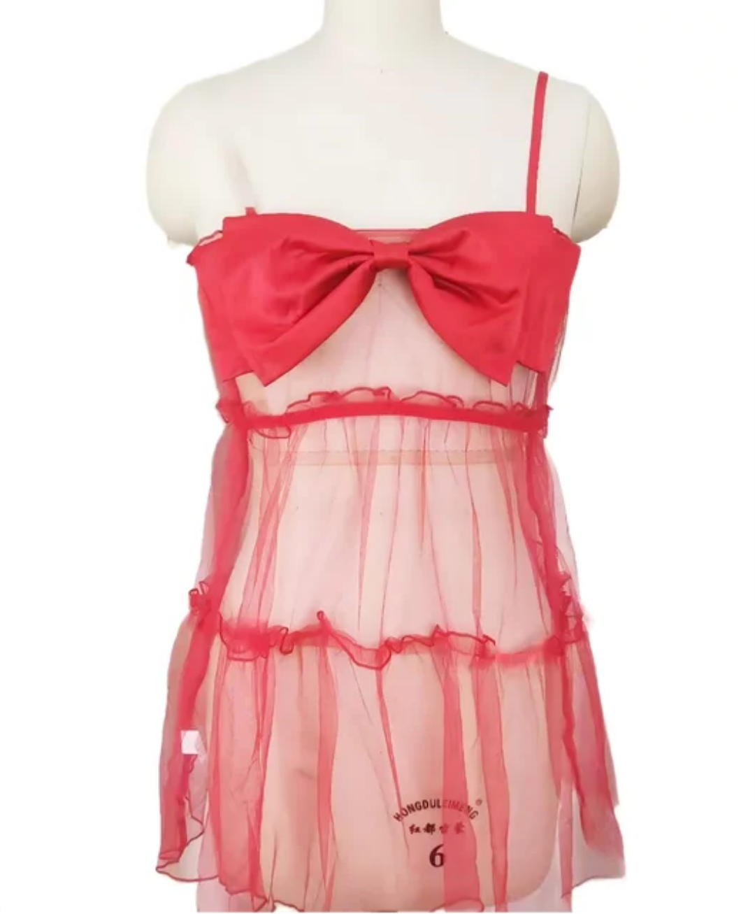 SD - Amour Bow Sheer Babydoll Set