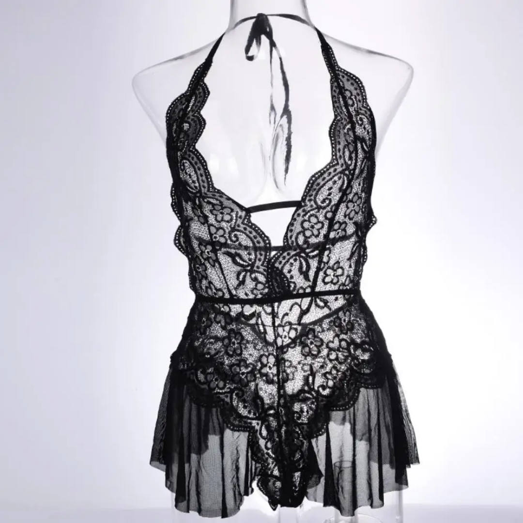SD - Secret Desires Lace Teddy (Crotchless)
