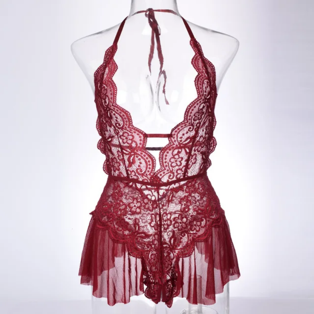SD - Secret Desires Lace Teddy (Crotchless)