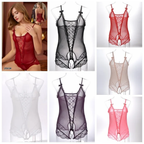 SD - Vintage Rose Lace Teddy Bodysuit (Crotchless)