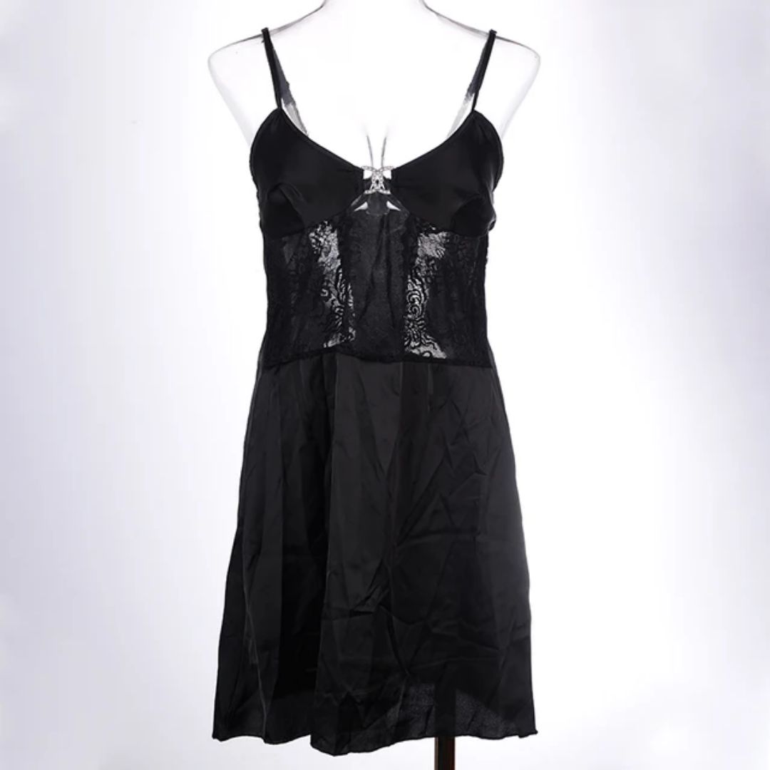 SD - Noir Belle Call Slip Dress