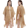 Gilded Temptation Desire Fringe Robe Cover Up
