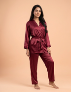 Silk Wrap Pajama Set