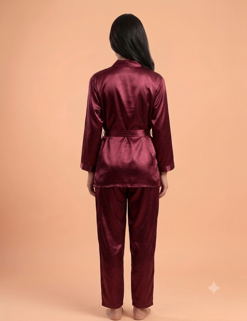 Silk Wrap Pajama Set
