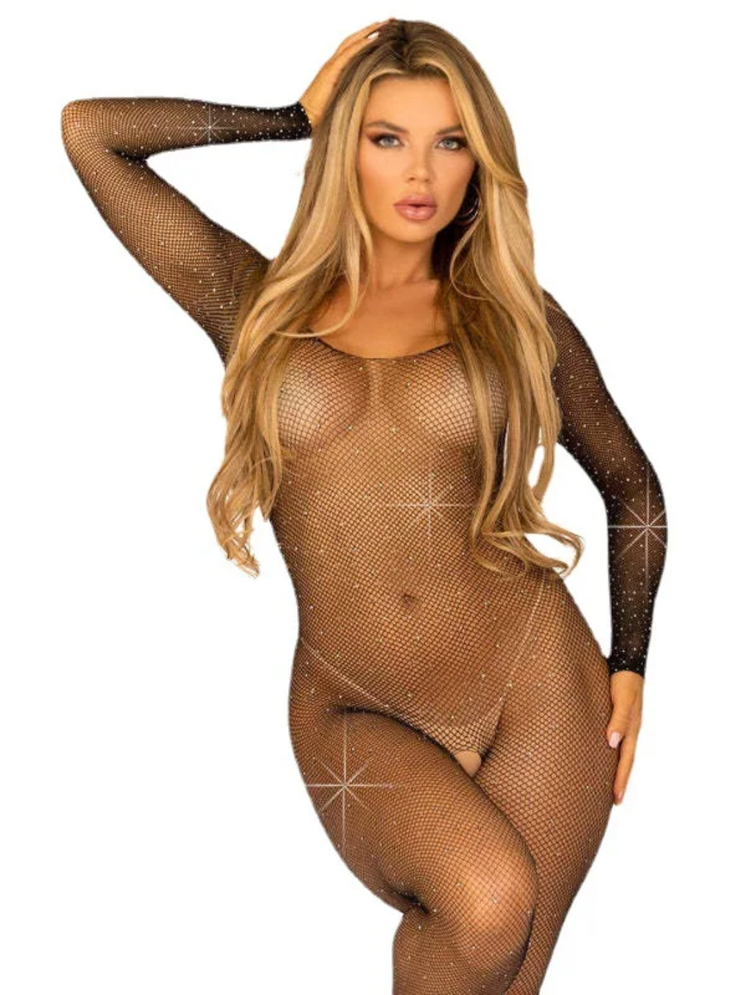 Rhinestone Full Body Stocking (Crotchless)