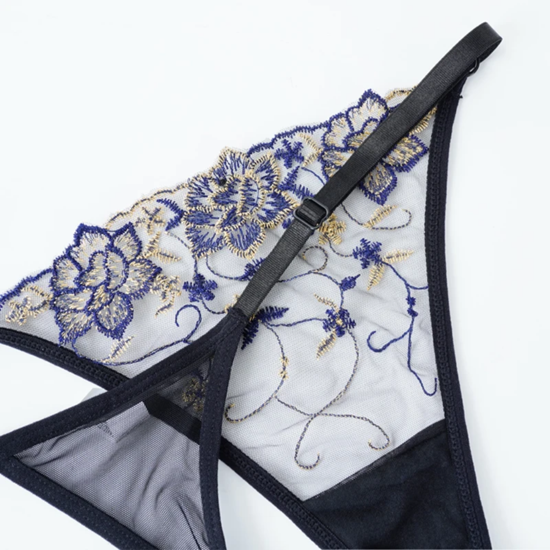 Ruby Muse Embroidered Lingerie Set