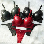 Valkyrie Leather Bra Set