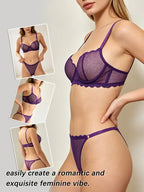 Midnight Mesh Allure 2-Piece Lingerie Set