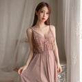 Dusty Rose Lace Sheer Babydoll Nightdress