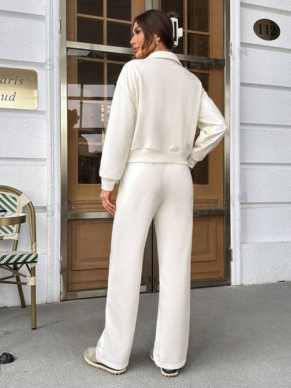 Essential Minimalist Pullover & Wide-Leg Pant Set