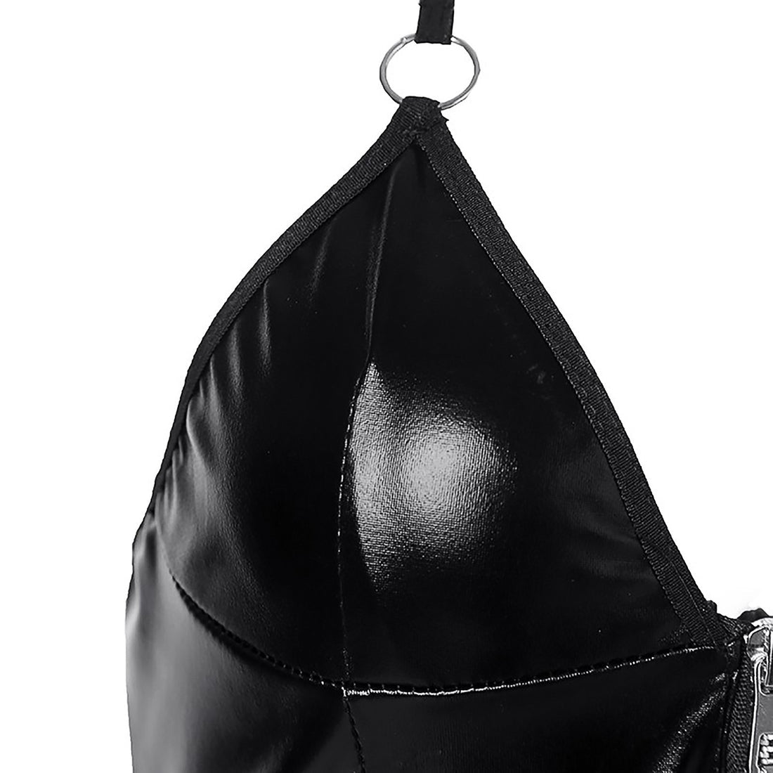 Midnight Onyx Faux-Leather Corset & Garter 3-Piece Set