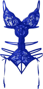 Lace Seduction Bodysuit – Sexy Open Crotch Lingerie for Women
