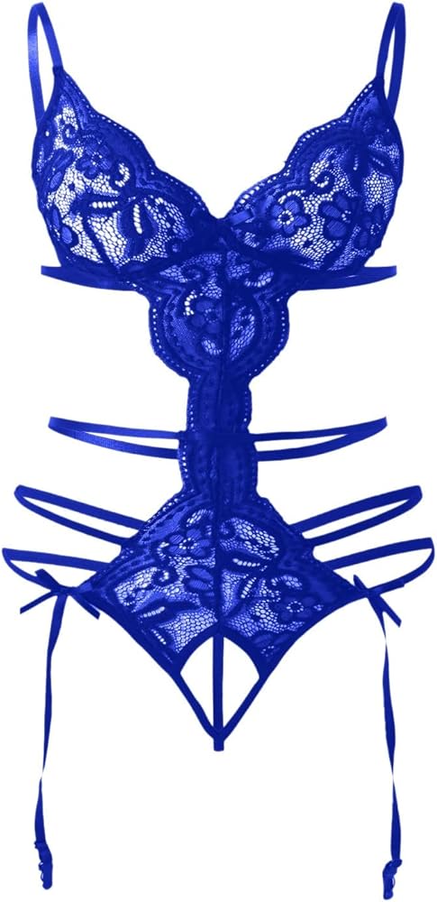 Lace Seduction Jumpsuit – Sexy Open Crotch Lingerie for Women