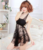 Amethyst Allure Halter Babydoll & G-String Set