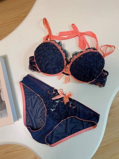 Bridal Blush Bloom Lace Bra & Panty Set