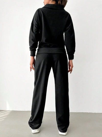 Essential Minimalist Pullover & Wide-Leg Pant Set