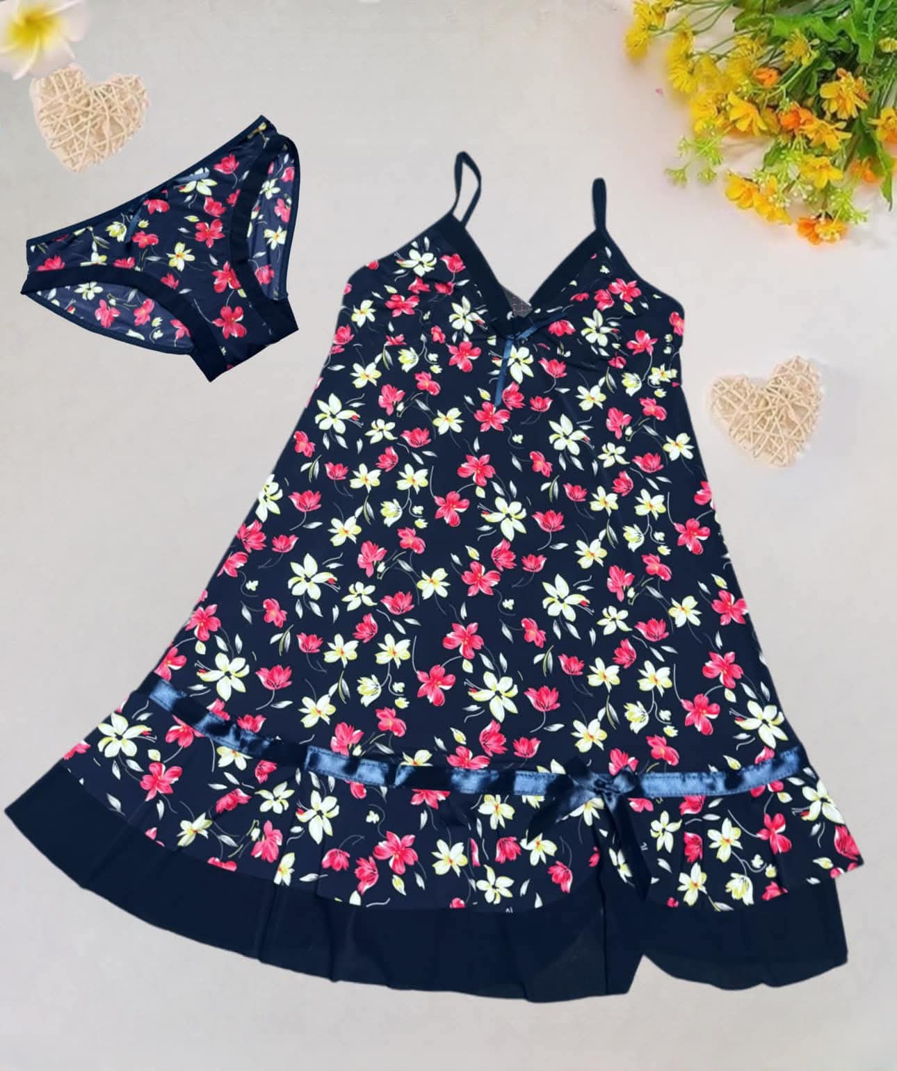 Cute Floral Bliss Nighty